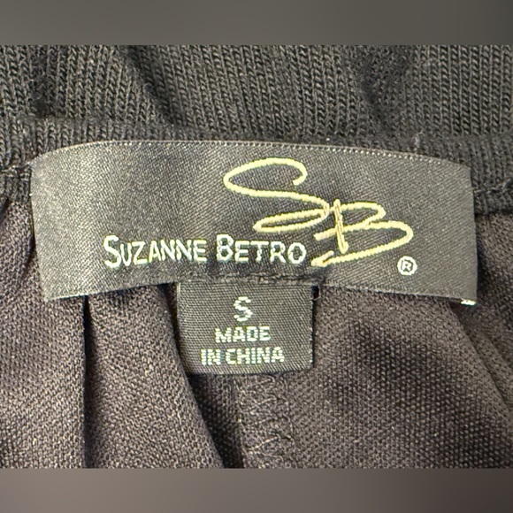 Women's Embroidered Black Baby Doll Long Sleeve Shirt Size Small Oversized Boho - Picture 7 of 11